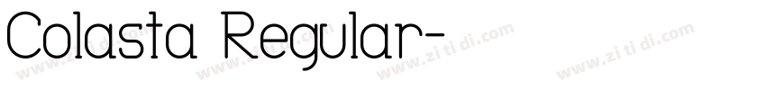 Colasta Regular字体转换